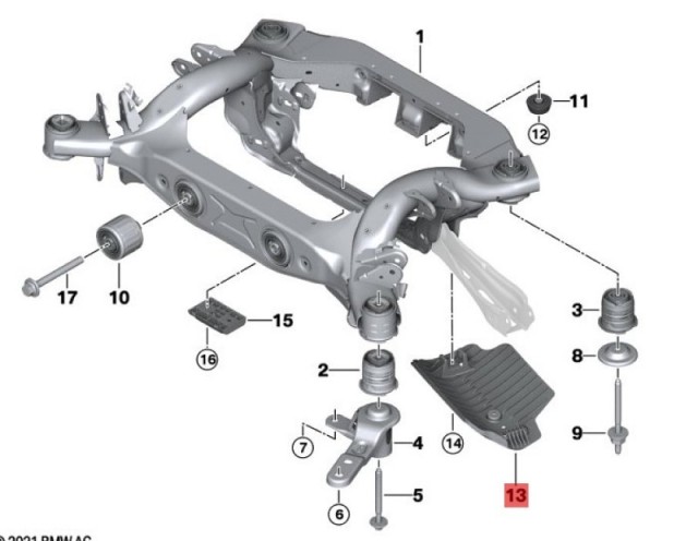 OE:33306889065  Крышка аэродинамическая задняя левая Подходит для BMW Brilliance iX3 (G08) ведущих 20 моделей 2020-2021 гг.