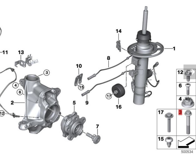 OE:7119906095  Hexagon head bolt with flange M12X1, 5X80-10.9 Suitable for BMW Brilliance iX3 (G08) leading 20 models 2020-2021