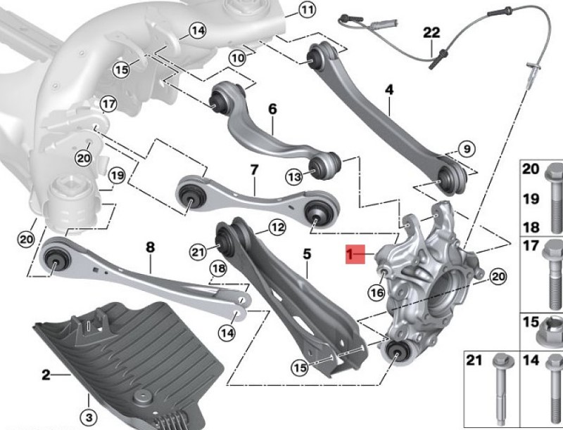 OE:33308839567  Right rear wheel frame Suitable for BMW Brilliance iX3 (G08) 20 models 2020-2046.