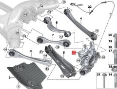OE:33308839567  рама колеса правая задняя Подходит для BMW Brilliance iX3 (G08) 20 моделей 2020-2046 гг.