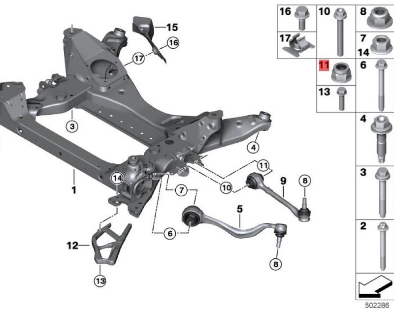 OE:7146881461 Шестигранная гайка с буртиком М12Х1,25-10 Подходит для BMW Brilliance iX3 (G08) ведущих 20 моделей 2020-2021 гг