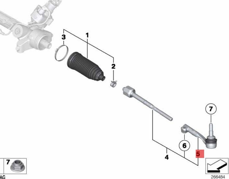 OE:32104A01666  Ball joint, left Suitable for BMW Brilliance iX3 (G08) 2020-2021 models.