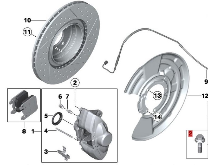 OE:34203414763  Screw with flange, micro-lock M10X26.5 Suitable for BMW Brilliance 3 Series (E46) 325i04 2003-2004.