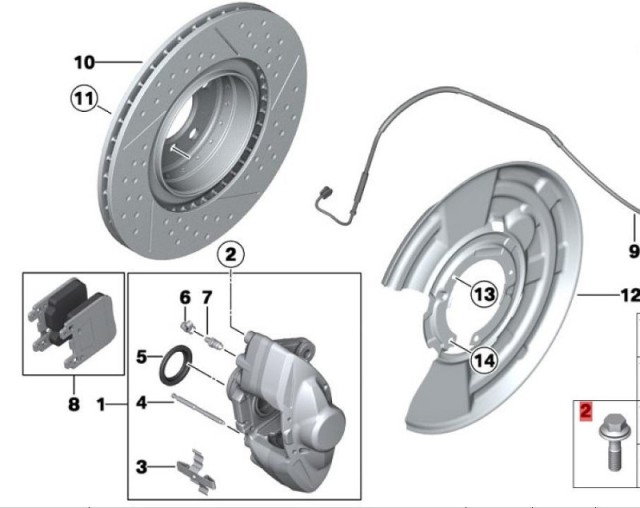 OE:34203414763  Винт с буртиком, микрозатвор M10X26,5 Подходит для BMW Brilliance 3 серии (E46) 325i04 2003-2004 гг.