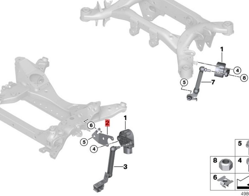 OE:37146872107  Front height sensor bracket Suitable for BMW Brilliance iX3 (G08) leading 20 models 2020-2021.