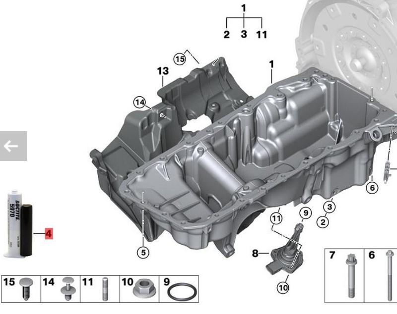 OE:83190404517  Loctite597050ML liquid sealant Suitable for BMW Brilliance 3 Series (E46) 325i04 2003-2004.