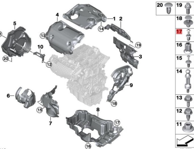 OE:51168197908  Распорные заклепки Подходит для BMW Brilliance 3 серии (E46) 325i04 2003-2004 гг.