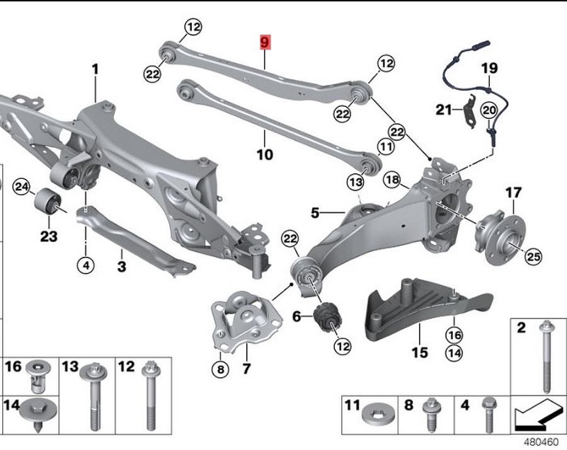 OE:33326865213 Side pendulum upper CN BMW X2 (F39) sDrive20iM off-road kit for 20 models 2019-2020.
