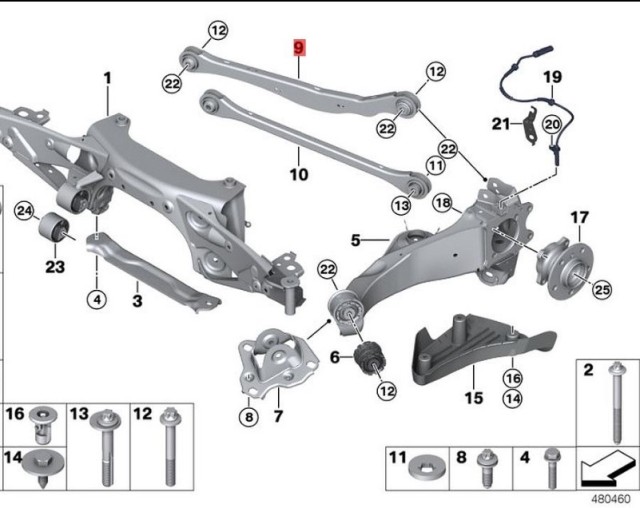 OE:33326865213 Боковой маятник верхний CN BMW X2 (F39) sDrive20iM комплект для бездорожья 20 моделей 2019-2020 гг.
