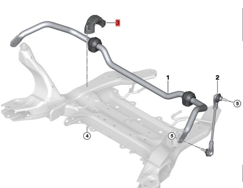 OE:33506861149  Stabiliser bracket  Off-road kit for BMW X2 (F39) sDrive20iM 20 models 2019-2020.