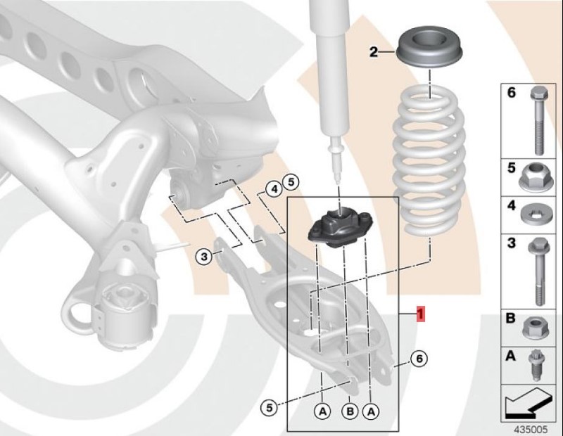 OE:33522406287 Repair kit for rubber-metal shock absorber mount VALUELINE BMW X1 (E84) sDrive18i manual transmission 13 models 2012-2014.