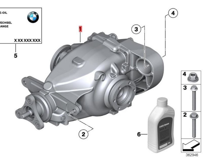 OE:33107614708 Front axle I=3.73 after warranty BMW X1 (E84) sDrive18i manual transmission 13 model years 2012-2014.