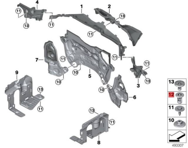 OE:7147201307 Распорная гайка L=18,4, DMAX=18 BMW X2 (F39) sDrive20iM комплект для бездорожья 20 моделей 2019-2020 гг.