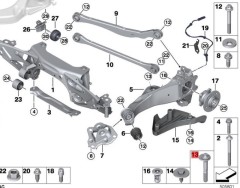 OE:33326858054 Эксцентриковый болт М12Х1, 5Х75-10,9 BMW X2 (F39) sDrive20iM комплект для бездорожья 20 моделей 2019-2020 гг.