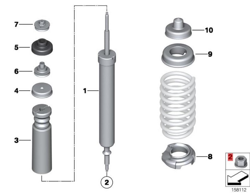OE:33506784003 Hexagon nut with flange M10-8ZNS3 BMW X1 (E84) sDrive18i manual transmission 13 models 2012-2014.
