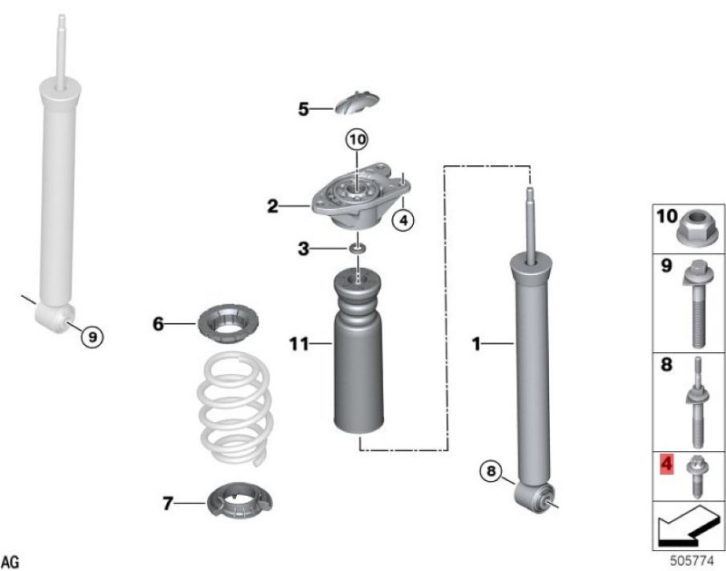 OE:7119907137 Hexagon head bolt M8X25-PK-10.9 BMW X2 (F39) sDrive20iM off-road kit for 20 models from 2019-2020.