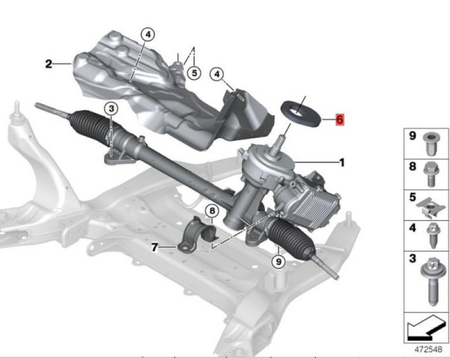 OE: 32106889834 Уплотнение передней стенки BMW X2 (F39) sDrive20iM комплект для бездорожья 20 моделей 2019-2020 гг.