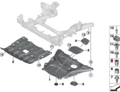 OE:7147199279  Заклепочная гайка с плоской головкой M10 BMW X1 (E84) sDrive18i МКПП 13 модели 2012-2014 гг.