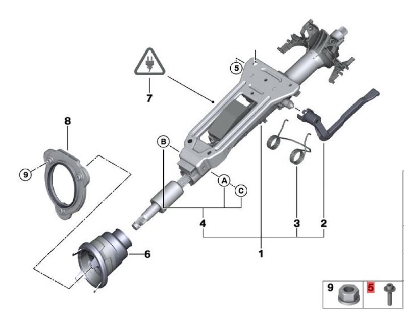 OE:32306783165 Bolt M8X25 BMW X1 (E84) sDrive18i manual transmission 13 models 2012-2014.