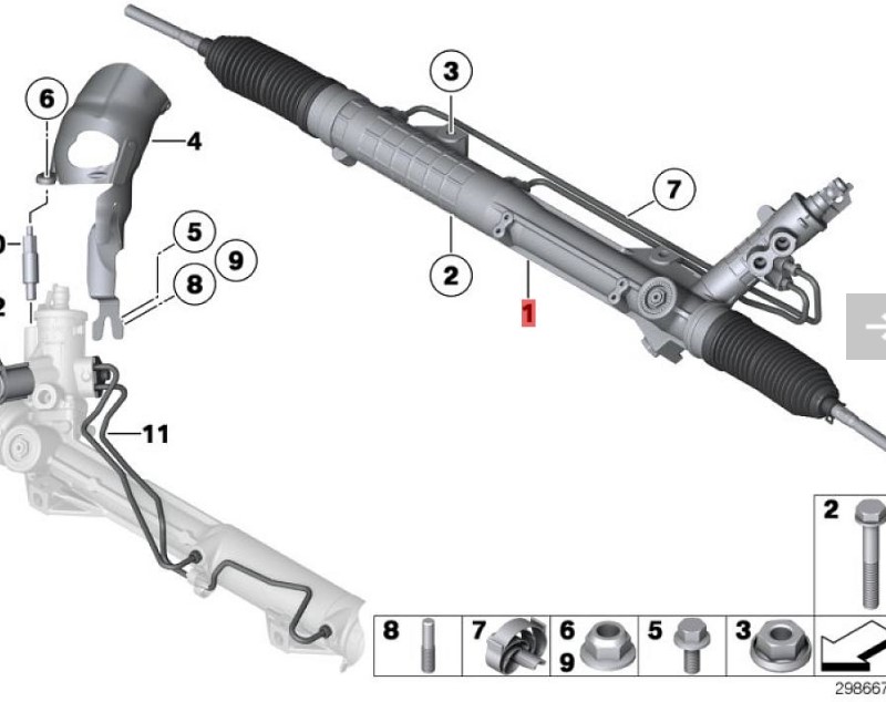 OE:32106765013 TRW hydraulic power steering booster BMW 1 Series Hatchback (E87 Facelift) 120i manual transmission 08 2008-2011