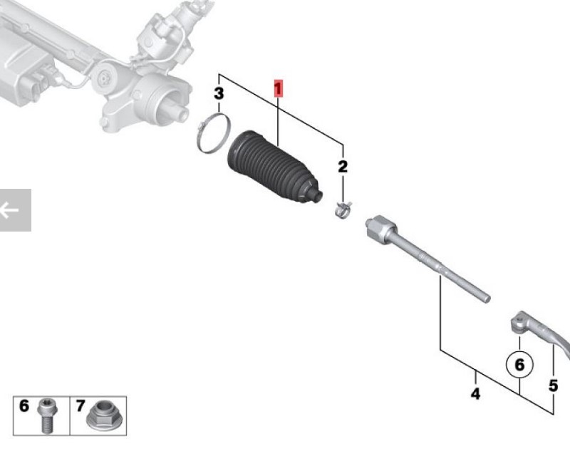 OE:32106865380 Repair kit for rubber dust cover