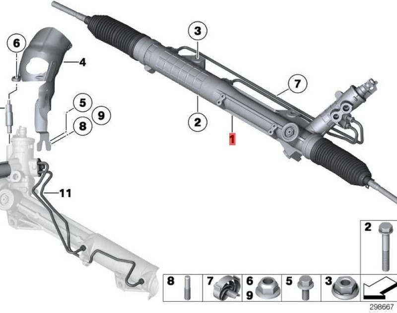 OE:32106873625 Гарантия Гидроусилитель руля REMAN BMW 1 серии Хэтчбек (E87 Facelift) 120i МКПП 08 2008-2011