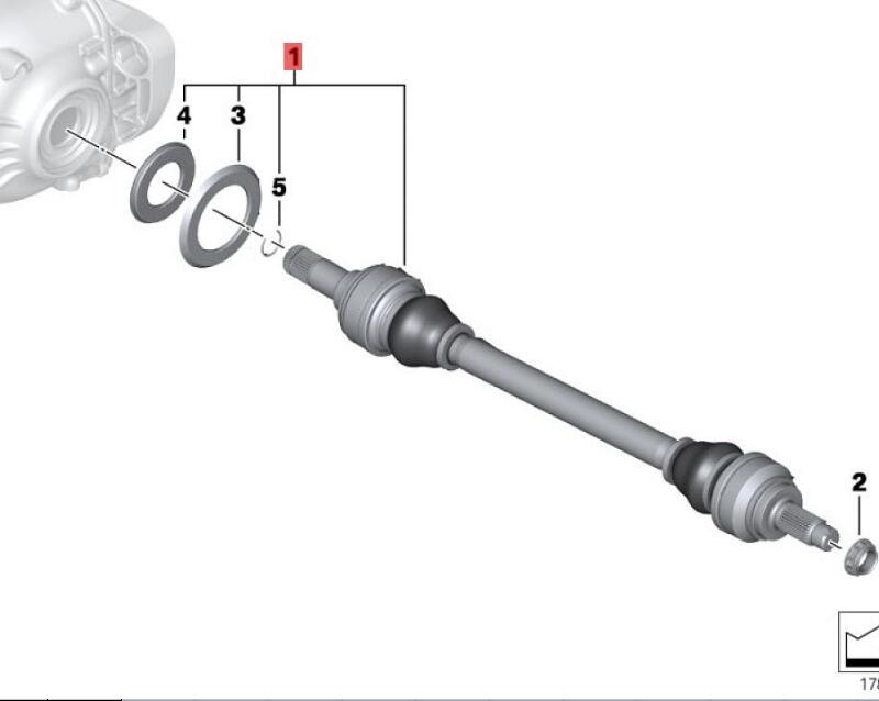 OE:33207577508  Output shaft, right, D=38MM, BMW 6 Series GC(F06)640i2011-2014