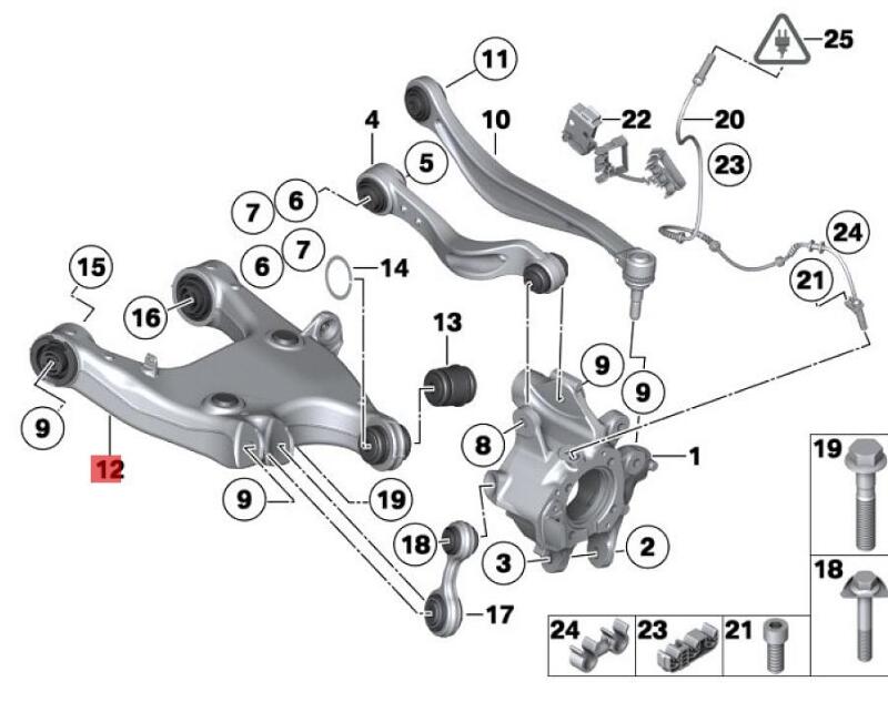 OE: 33326865898 Pendulum to the right BMW 6 Series GC(F06)640i2011-2014