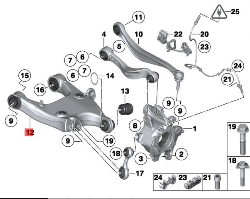 OE: 33326865897   Left-hand swivel arm BMW 6 Series GC(F06)640i2011-2014