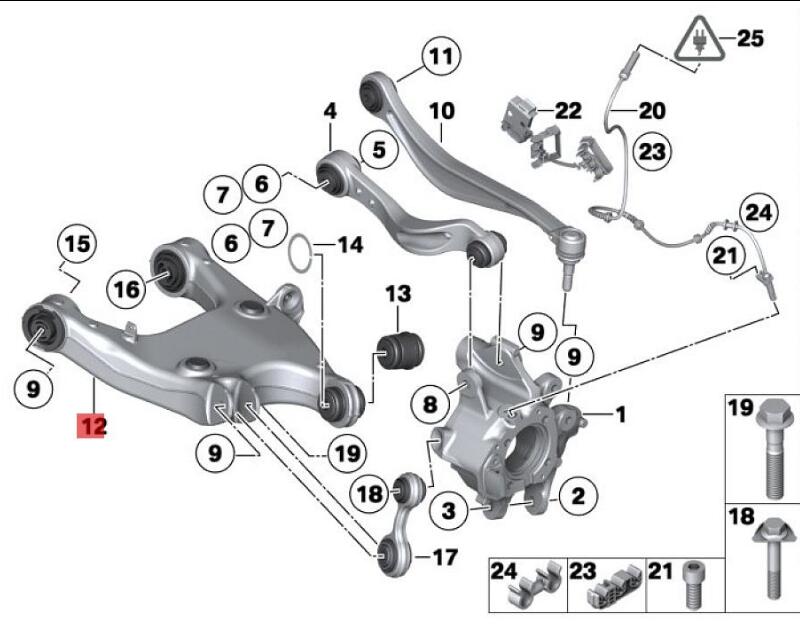 OE:33326794877 Left-hand swivel arm BMW 6 Series GC(F06)640i2011-2014