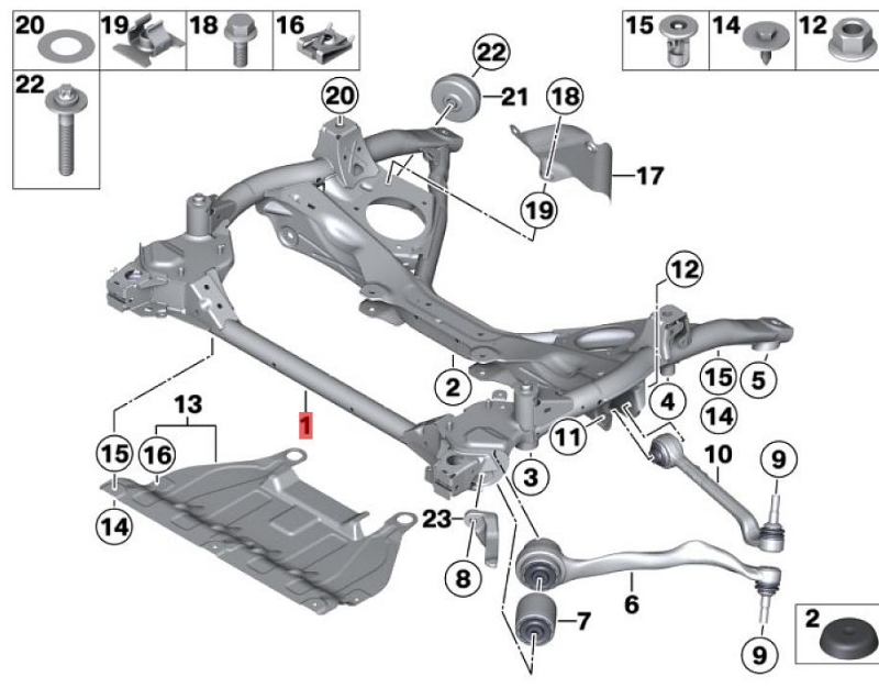 OE:31106866982 front axle beam