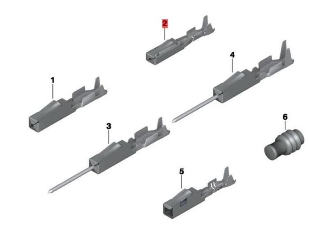OE:61131393704 Штекерный контакт MQSELA0.2-0.5MM²SN БМВ 6 серии GC(F06)640i2011-2014