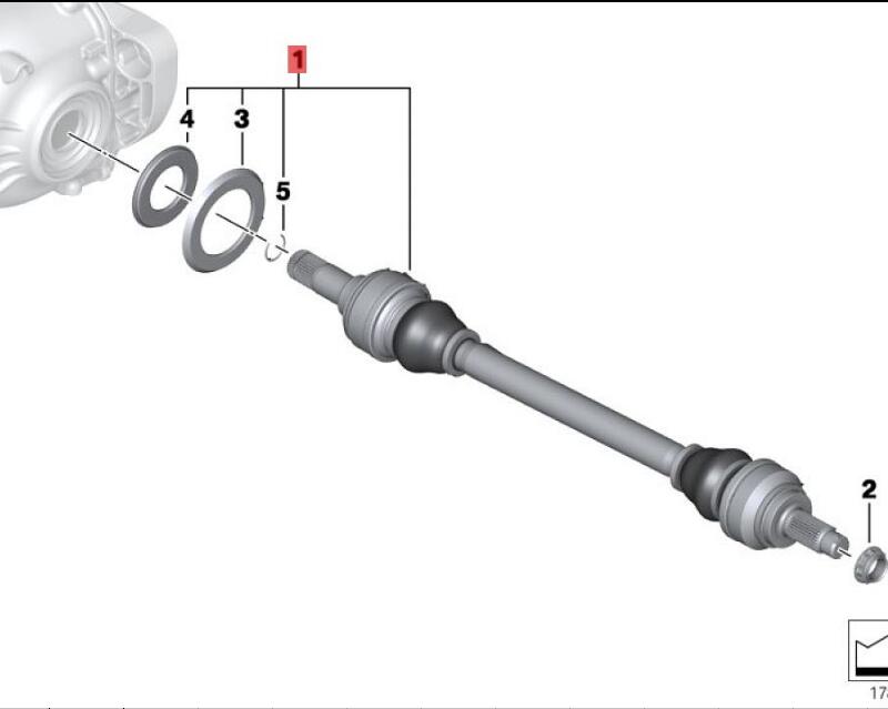OE:33207577507 Output shaft left D=38MM BMW 6 Series GC(F06)640i2011-2014