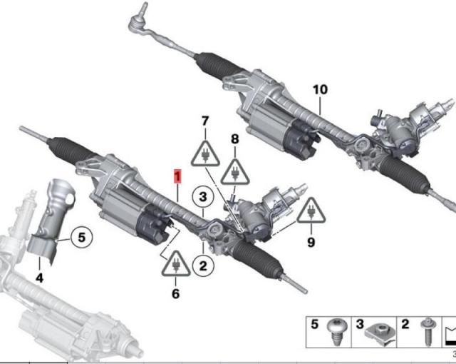 OE:32106870796  Гарантия Электрический рулевой механизм БМВ 6 серии GC(F06)640i2011-2014