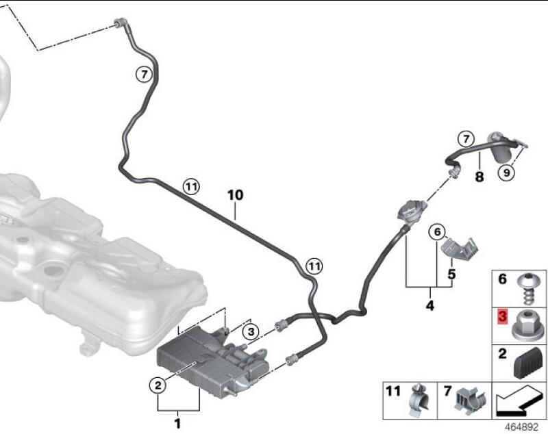 OE: 51711934930 Fastening nut M5 BMW 6 Series GC(F06)640i2011-2014