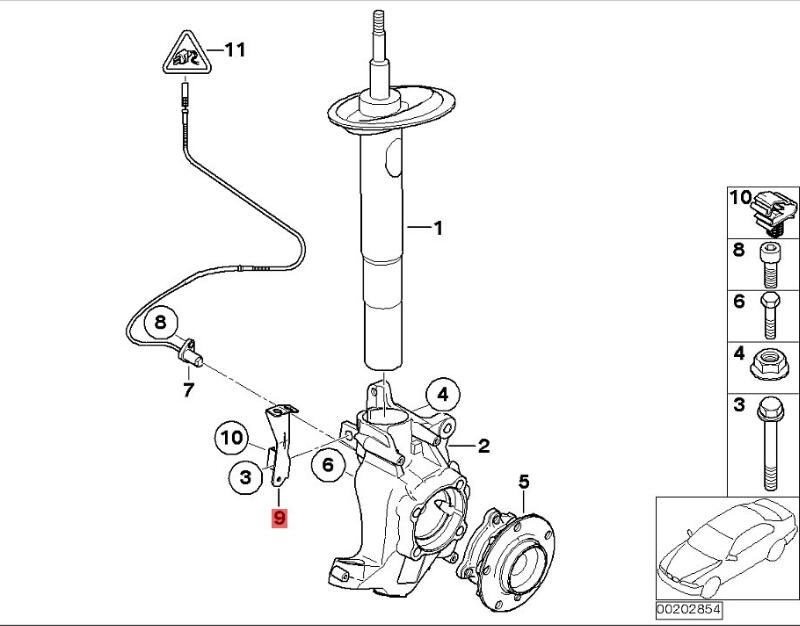OE:34526781557 Left side pulse sensor for BMW 7 Series (E66) 730Li Classic Edition 08 2008-2008