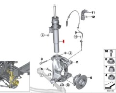 OE:31316880098  Амортизатор правый передний BASIS BMW i3 (I01) Расширенный модельный ряд 14 моделей 2014-2016 гг.