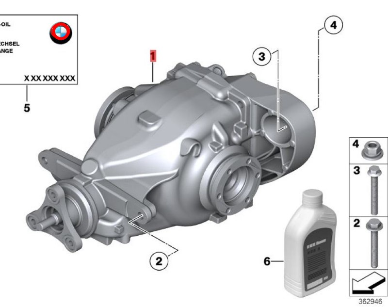 OE:33107614709 Rear drive axle I=4.44 BMW (import) X1 (E84) sDrive18i luxury 10 models 2010-2011