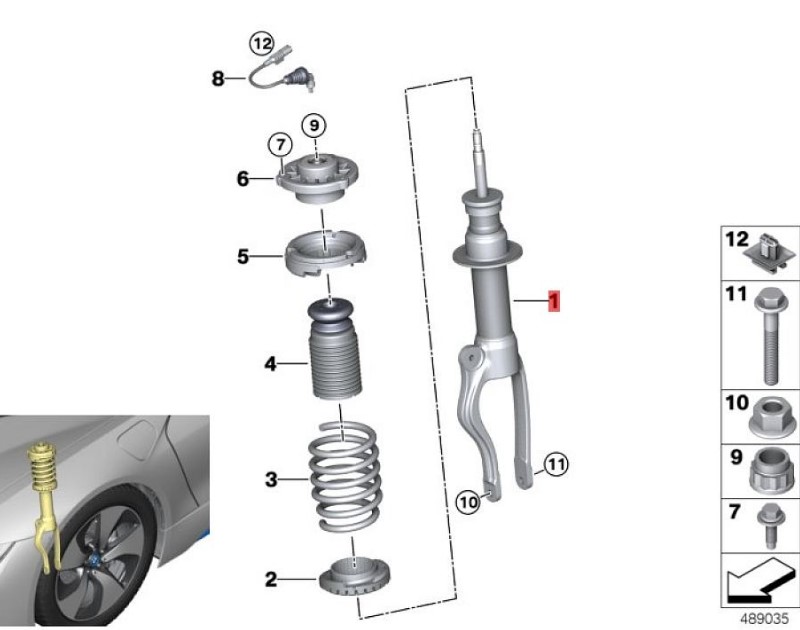 OE:37106884586  BMW shock absorber strut (import) i8 (I12) i82014-