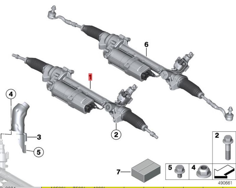 OE:32106864490 Electric steering mechanism BMVS3(E83)3.0i04 2003-2004