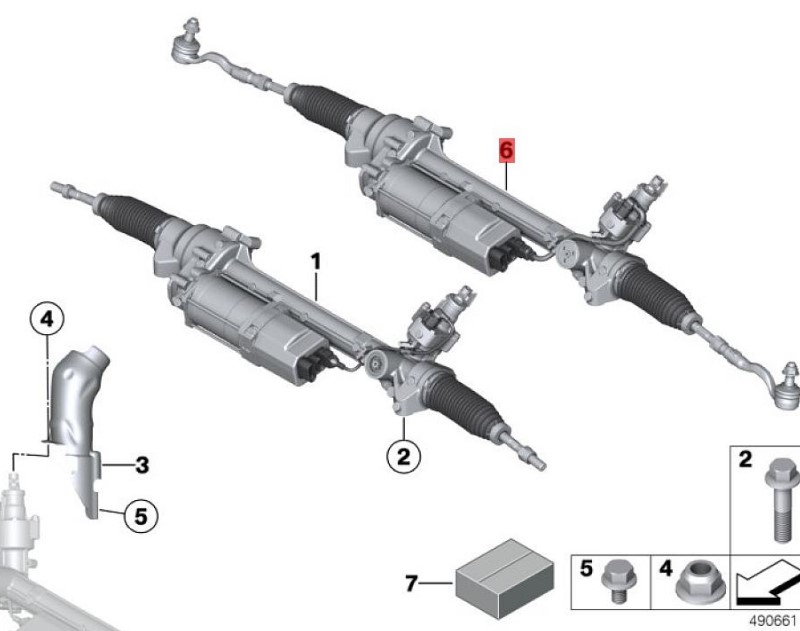 OE:32106889082 Electric steering mechanism BMVS3(E83)3.0i04 2003-2004