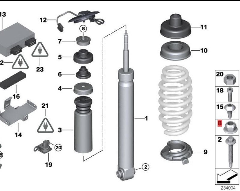 OE:32303418202 Hex nuts BMVS3(E83)3.0i04 2003-2004