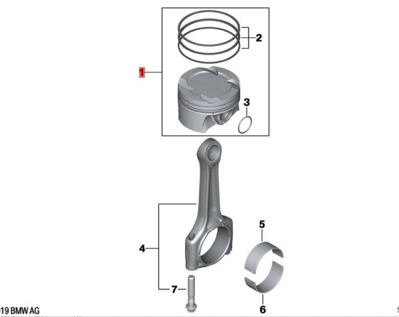 OE:11259468871 piston component Suitable for BMW