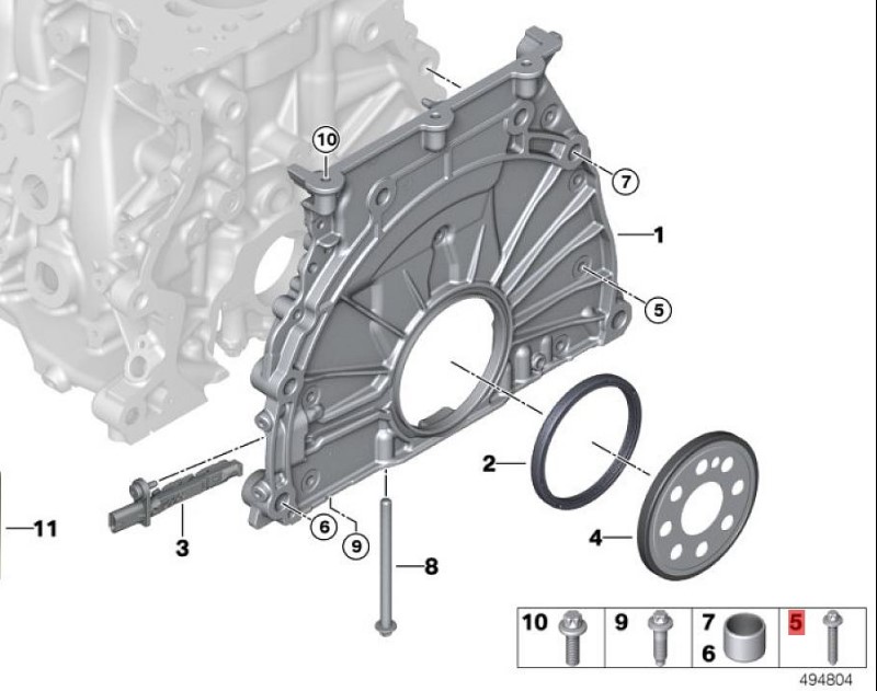 OE:11147797493 Bolt M6X31 Suitable for BMW