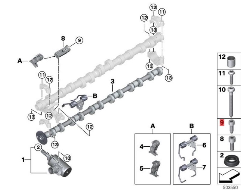 OE:11377640915 Fixing bolt M7X35 Suitable for BMW