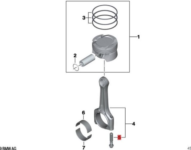 OE:11248657724 Шатунный болт М9Х1,25Х47 Подходит для БМВ
