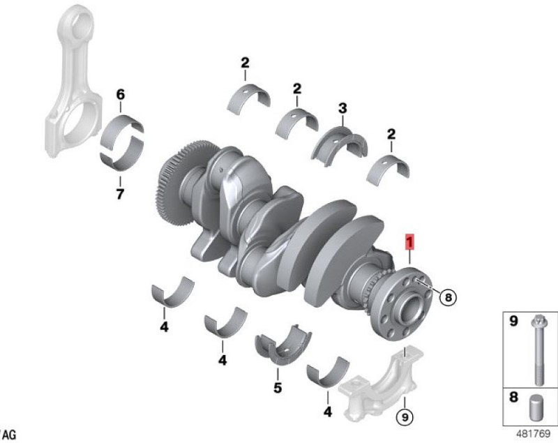 OE:11219797563 crankshaft Suitable for BMW