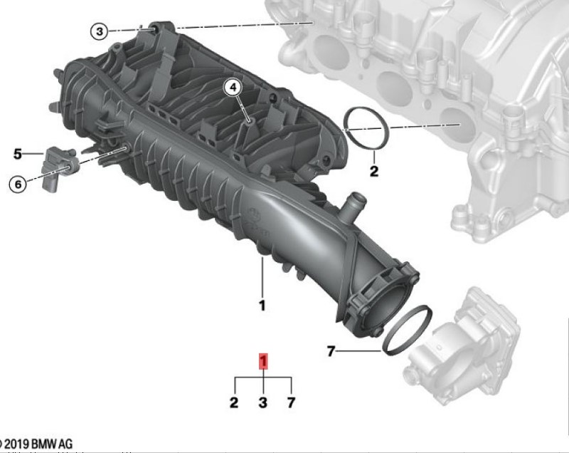 OE:11617649970 Air intake system Suitable for BMW