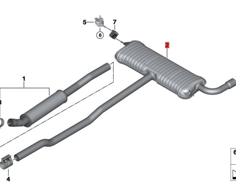 OE:18308627277 rear silencer suitable for BMW