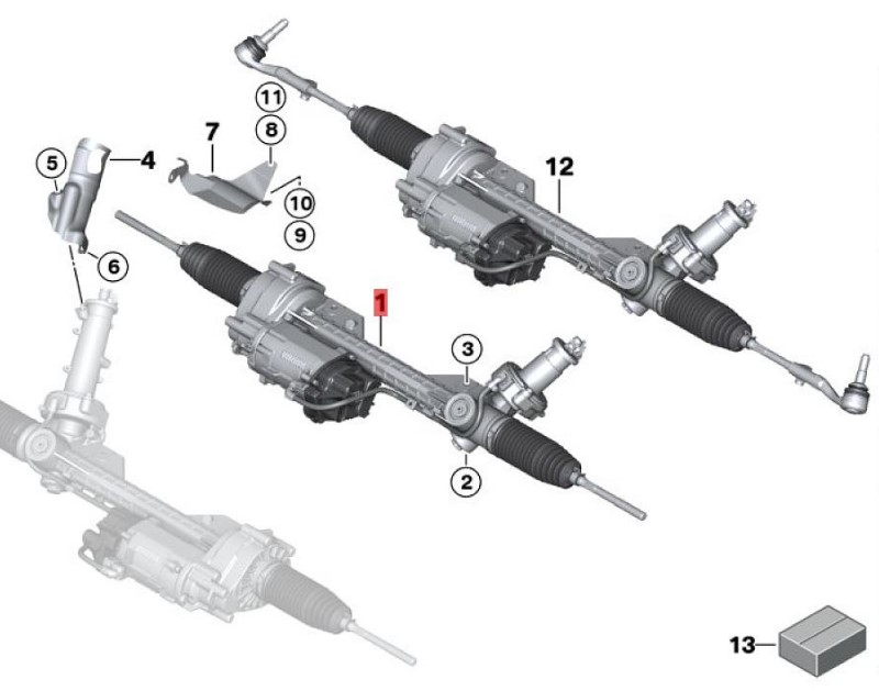 OE:32106883264 Warranty ZF electric steering mechanism